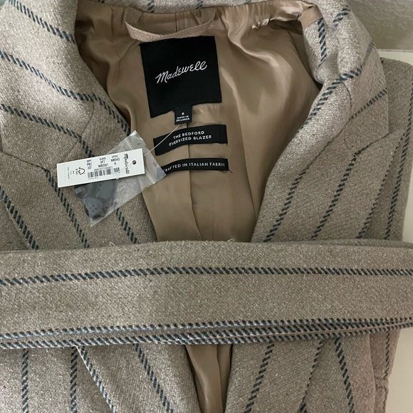 Madewell Bedford Oversized Belted Blazer, NWT - Picture 4 of 6
